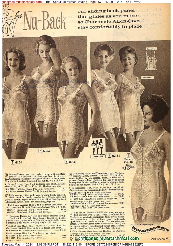 1962 Sears Fall Winter Catalog, Page 257