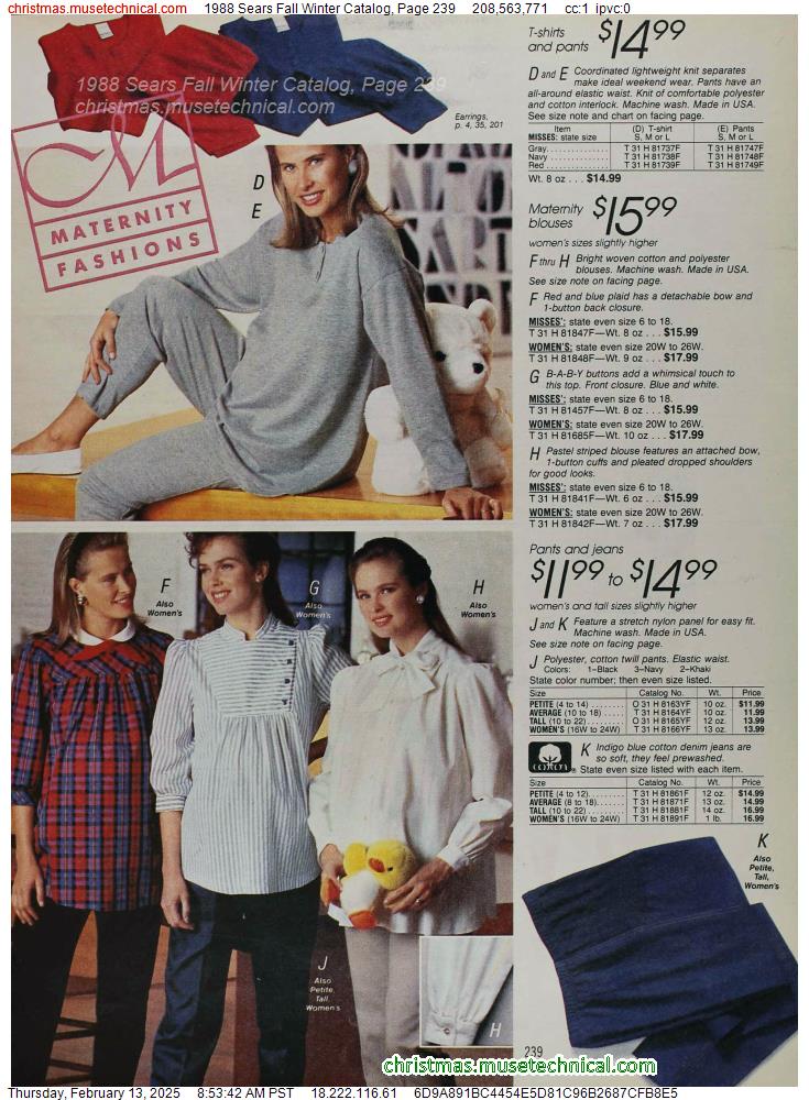 1988 Sears Fall Winter Catalog, Page 239