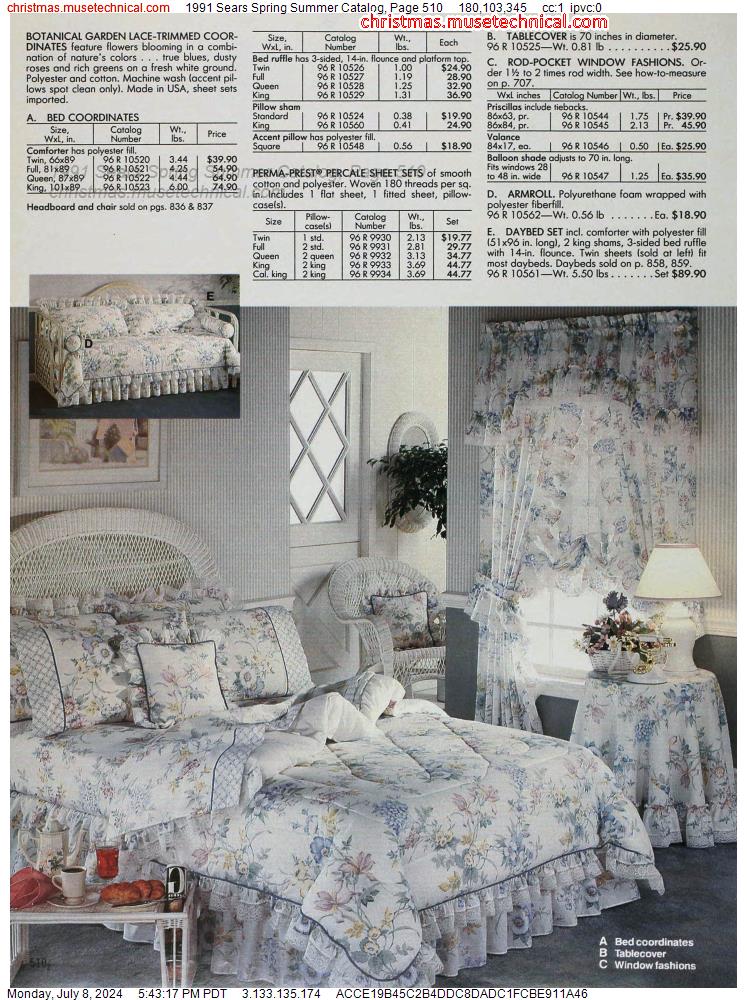1991 Sears Spring Summer Catalog, Page 510