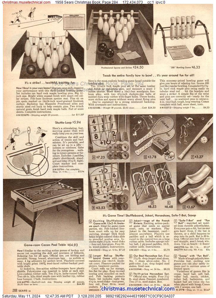 1958 Sears Christmas Book, Page 284