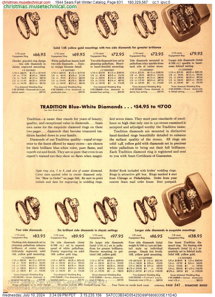 1944 Sears Fall Winter Catalog, Page 631