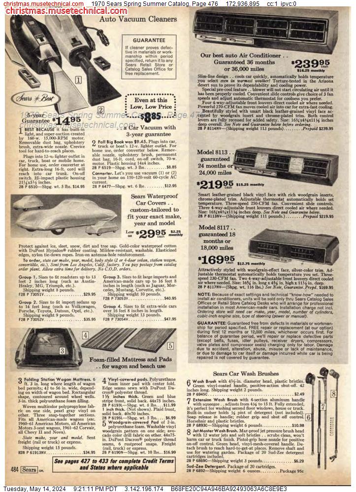1970 Sears Spring Summer Catalog, Page 476