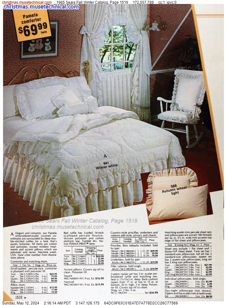 1985 Sears Fall Winter Catalog, Page 1519