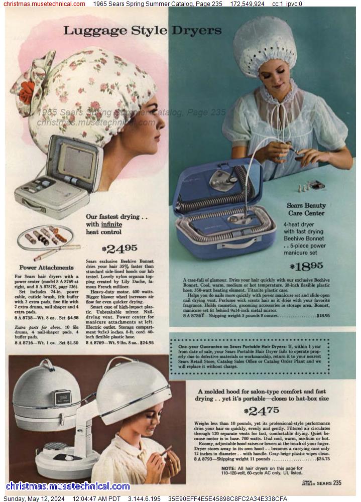 1965 Sears Spring Summer Catalog, Page 235