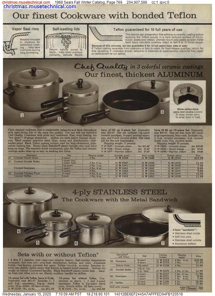 1968 Sears Fall Winter Catalog, Page 769