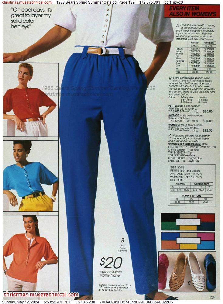 1988 Sears Spring Summer Catalog, Page 139