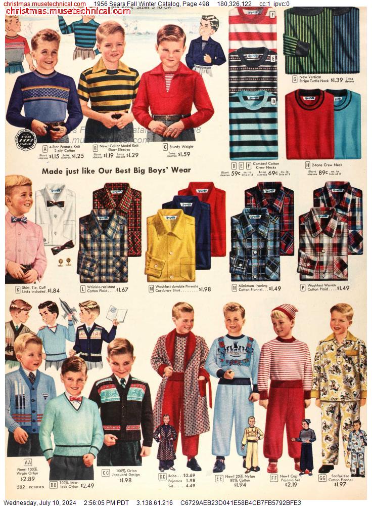 1956 Sears Fall Winter Catalog, Page 498