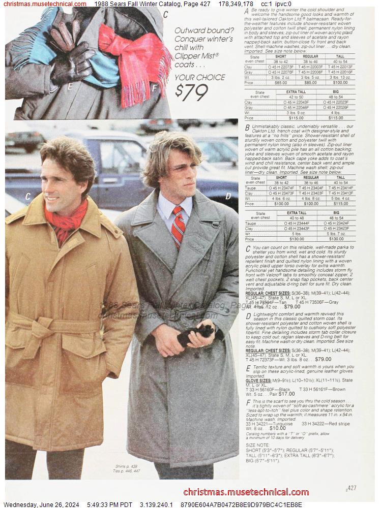 1988 Sears Fall Winter Catalog, Page 427