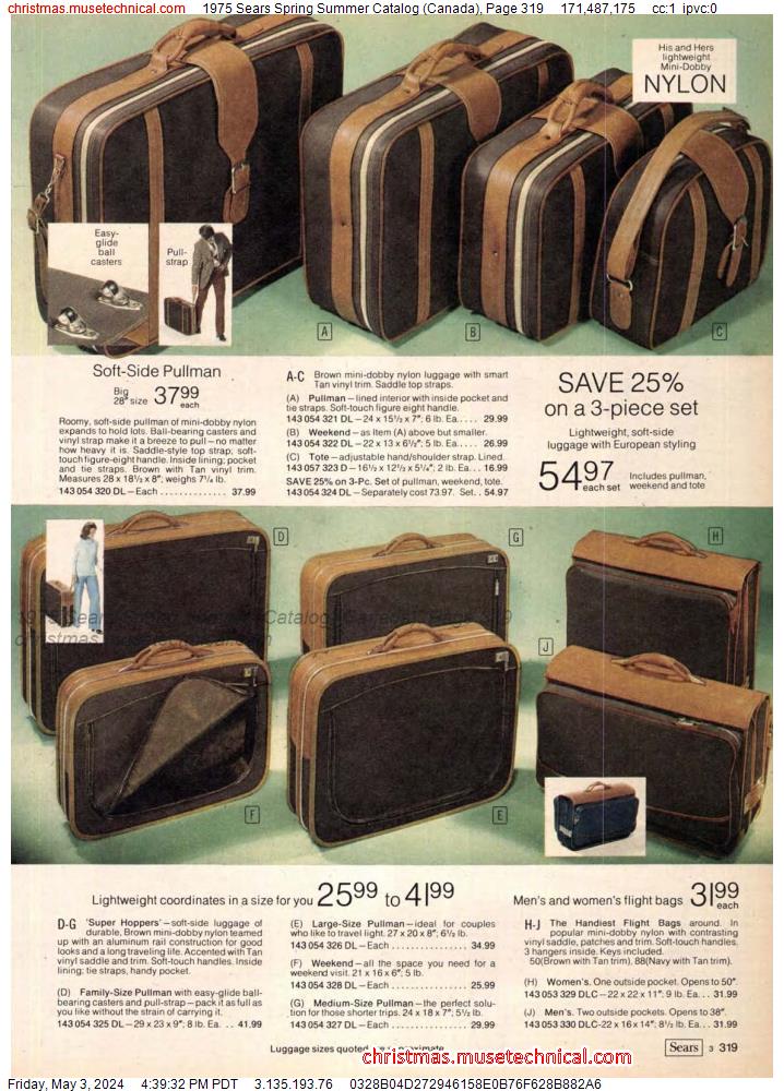 1975 Sears Spring Summer Catalog (Canada), Page 319