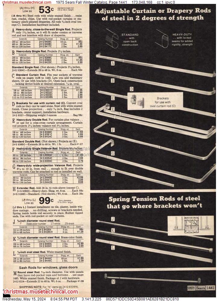 1975 Sears Fall Winter Catalog, Page 1441