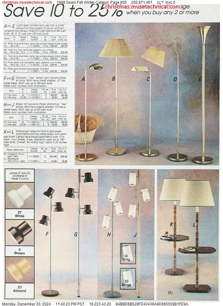 1988 Sears Fall Winter Catalog, Page 905