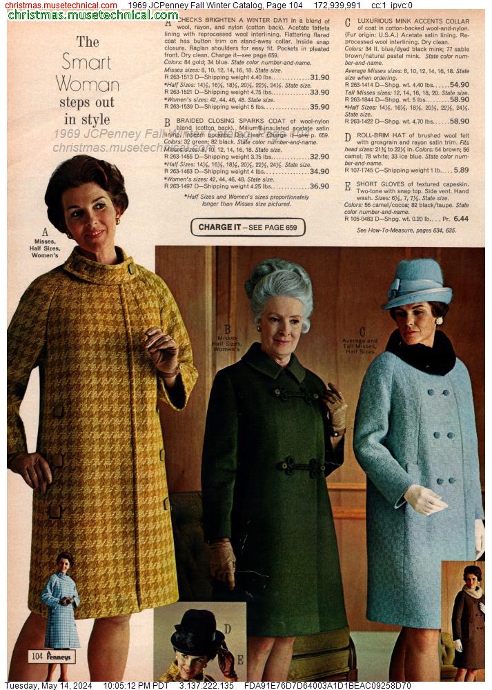 1969 JCPenney Fall Winter Catalog, Page 104