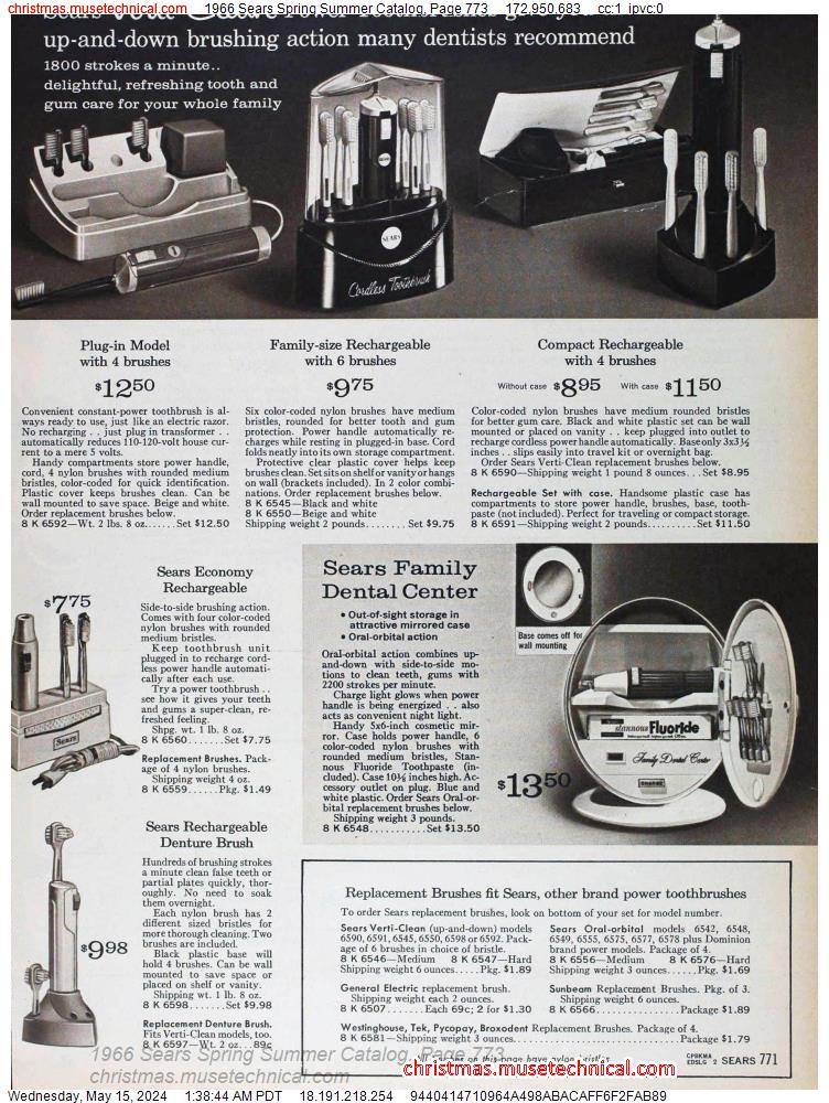 1966 Sears Spring Summer Catalog, Page 773