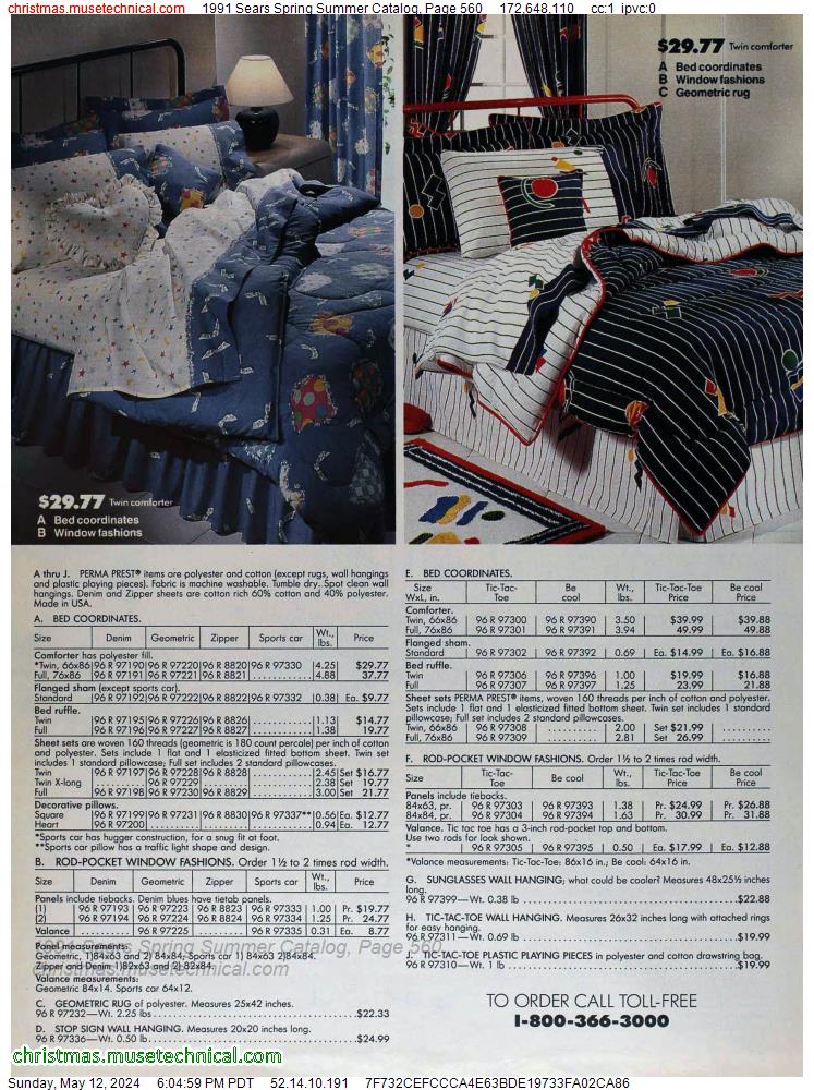 1991 Sears Spring Summer Catalog, Page 560