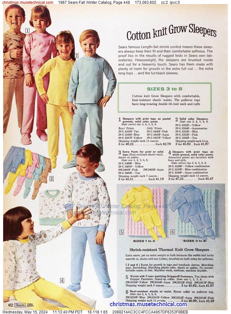 1967 Sears Fall Winter Catalog, Page 448