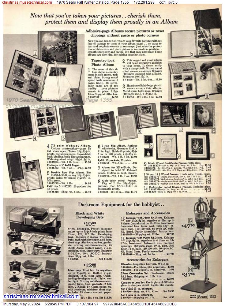 1970 Sears Fall Winter Catalog, Page 1355