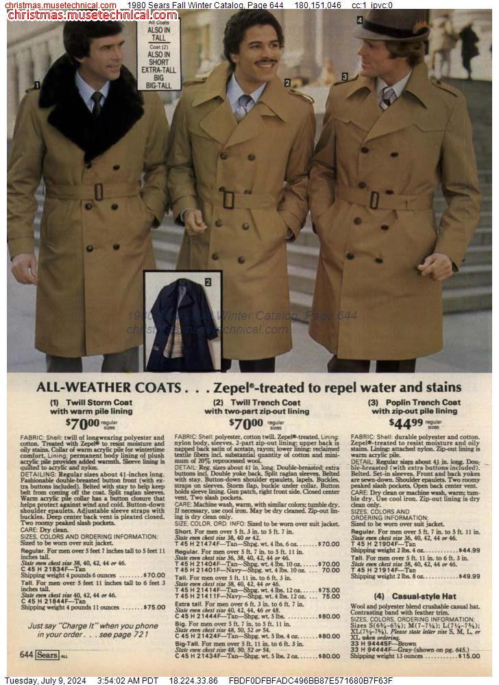 1980 Sears Fall Winter Catalog, Page 644