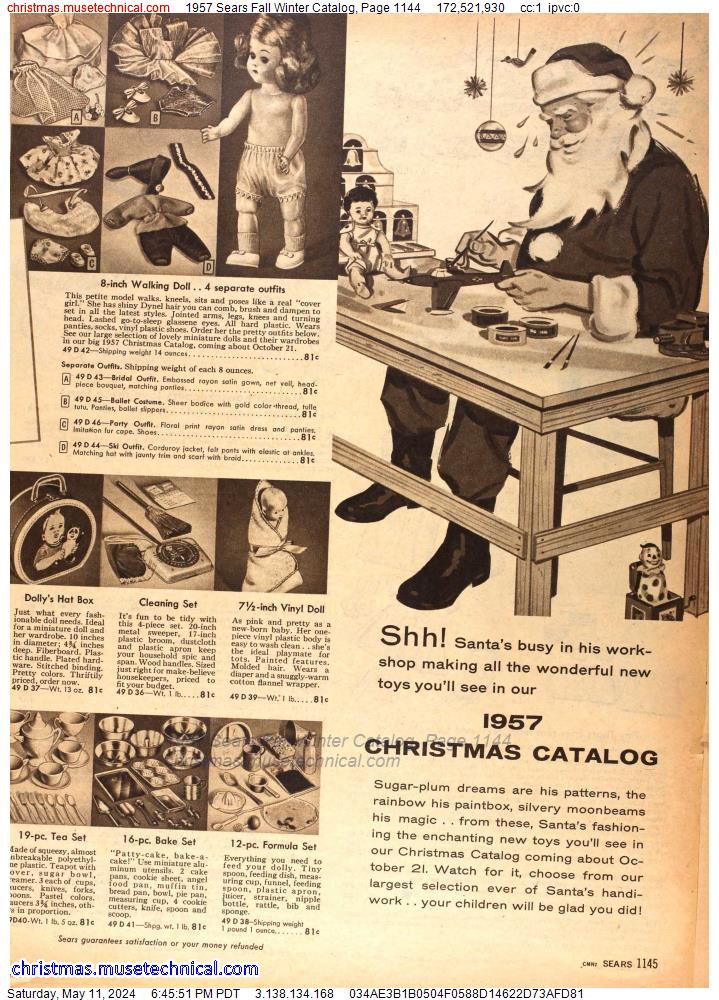 1957 Sears Fall Winter Catalog, Page 1144