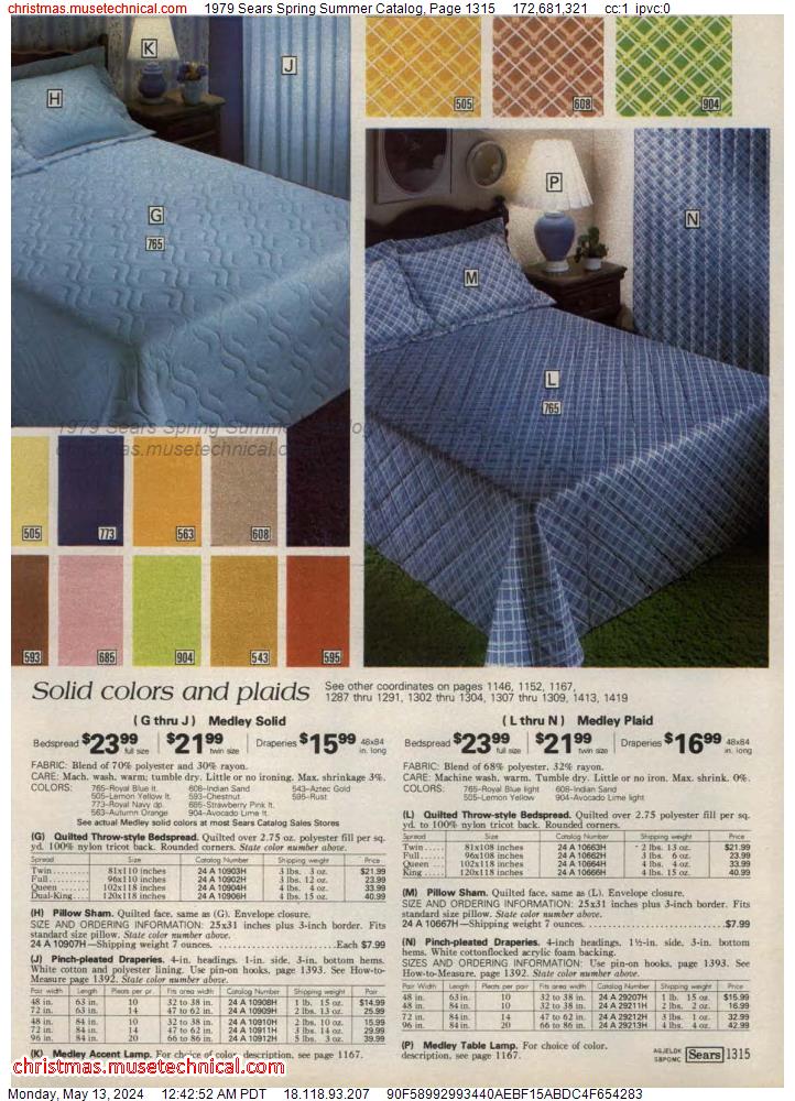 1979 Sears Spring Summer Catalog, Page 1315