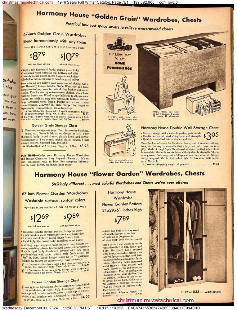 1946 Sears Fall Winter Catalog, Page 751