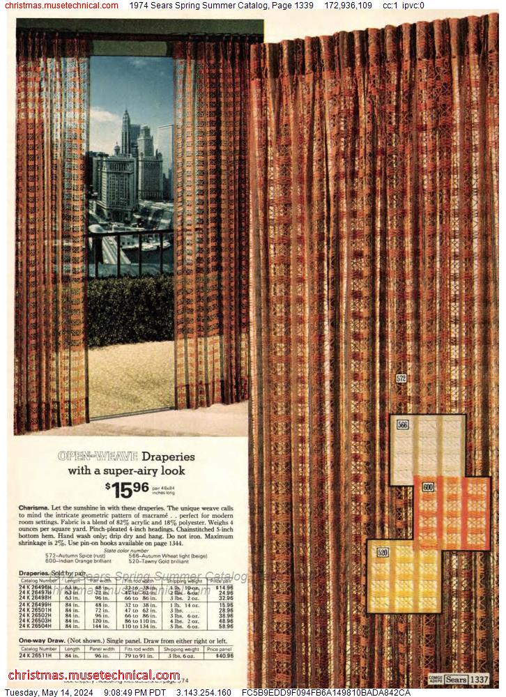 1974 Sears Spring Summer Catalog, Page 1339