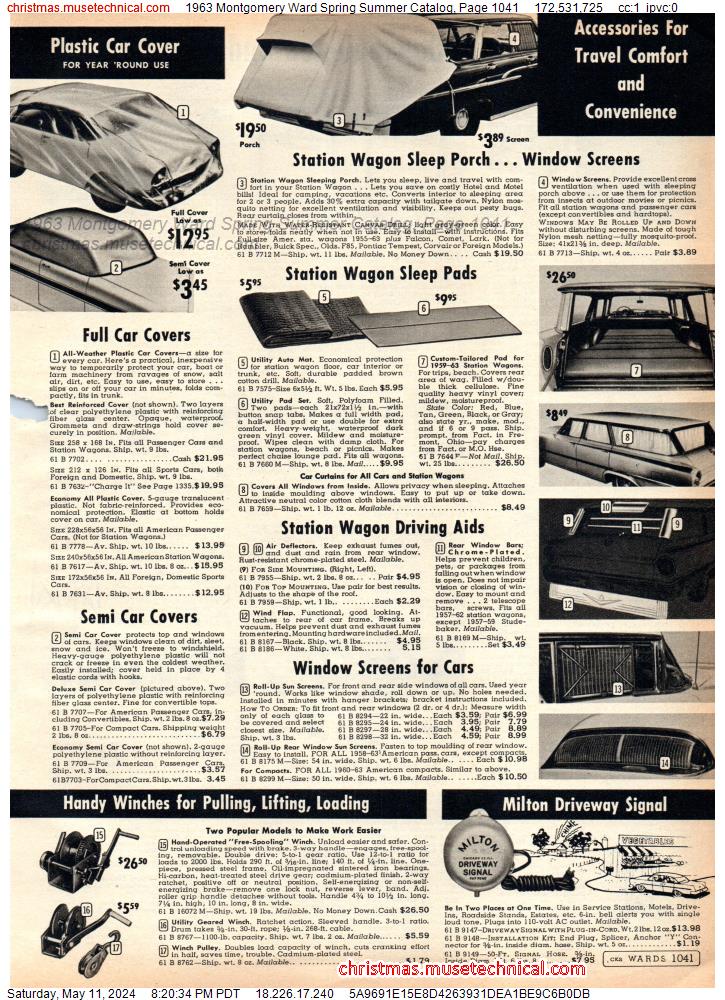 1963 Montgomery Ward Spring Summer Catalog, Page 1041