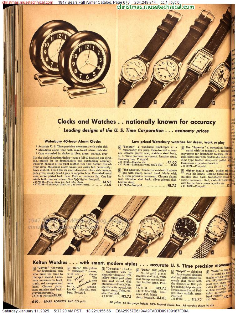 1947 Sears Fall Winter Catalog, Page 670