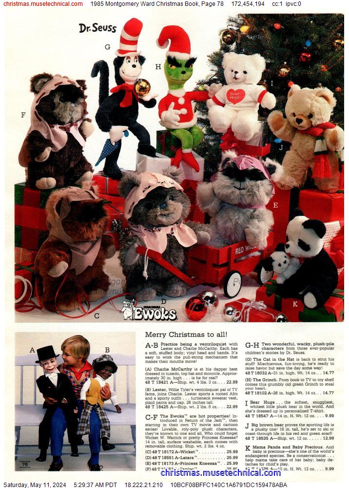 1985 Montgomery Ward Christmas Book, Page 78