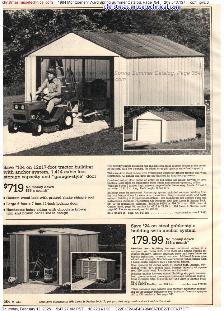 1984 Montgomery Ward Spring Summer Catalog, Page 354