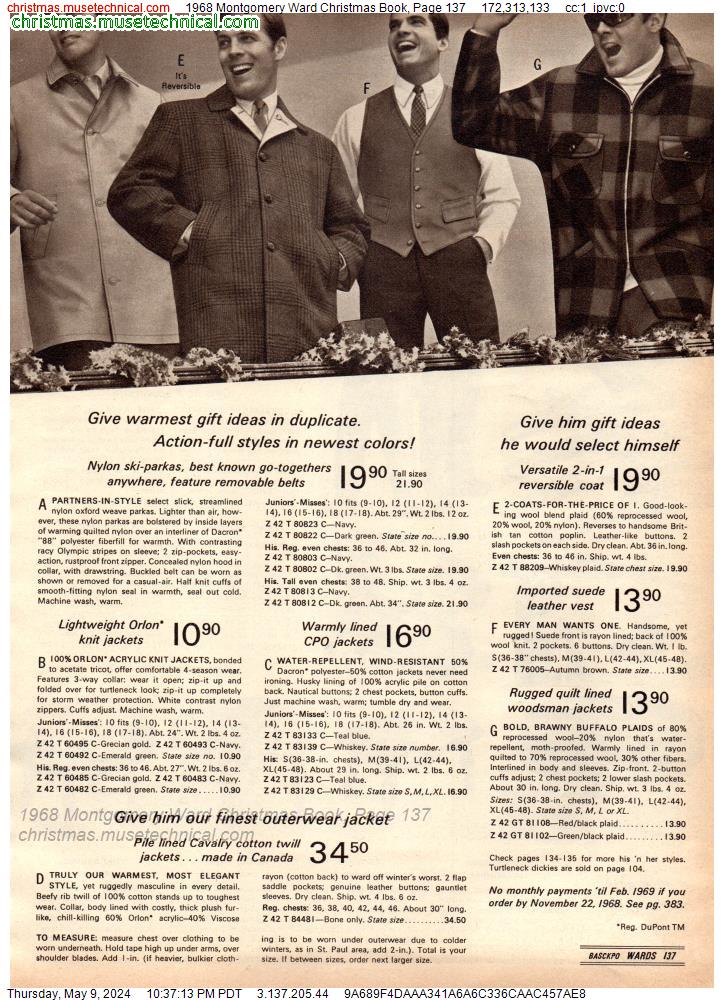 1968 Montgomery Ward Christmas Book, Page 137