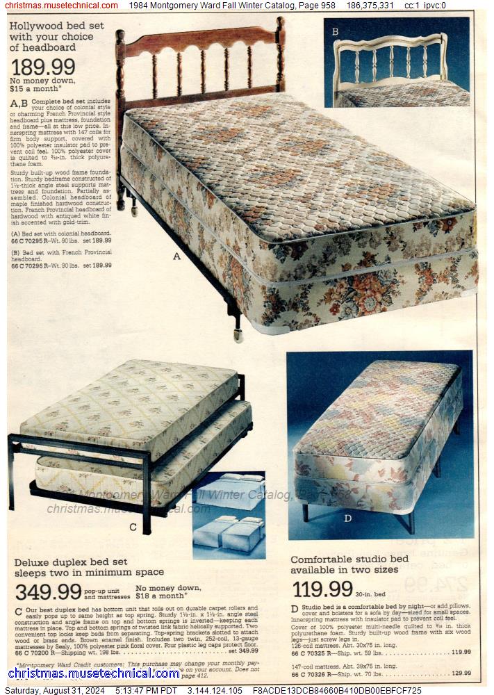 1984 Montgomery Ward Fall Winter Catalog, Page 958