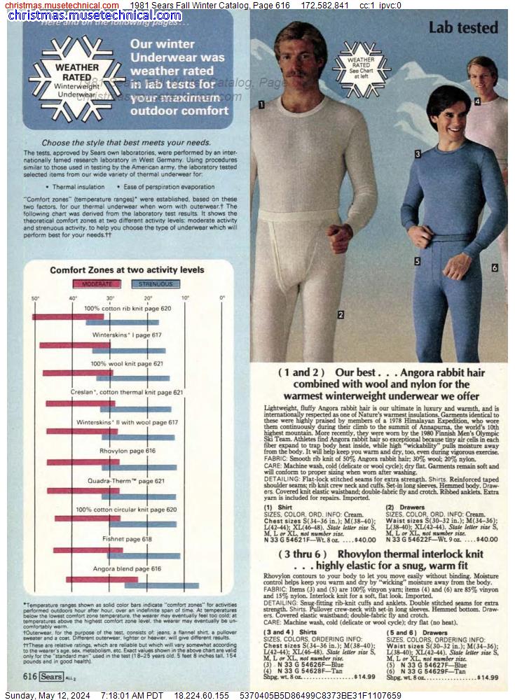 1981 Sears Fall Winter Catalog, Page 616