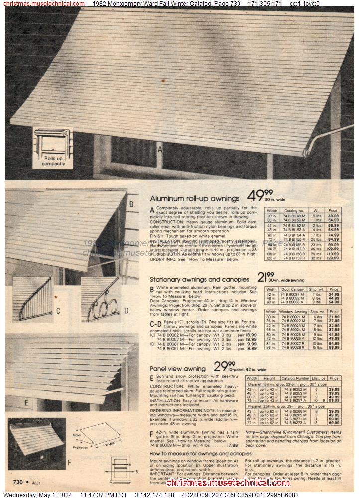 1982 Montgomery Ward Fall Winter Catalog, Page 730