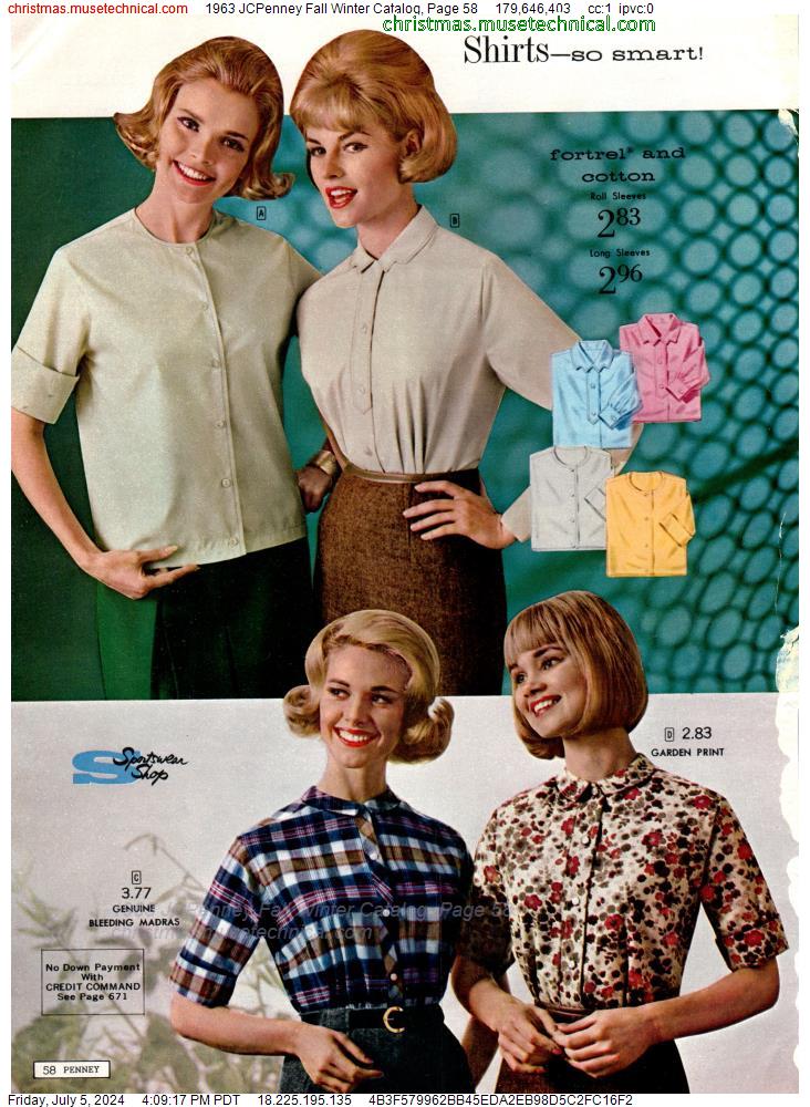 1963 JCPenney Fall Winter Catalog, Page 58