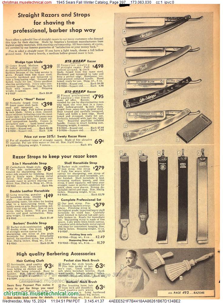 1945 Sears Fall Winter Catalog, Page 397