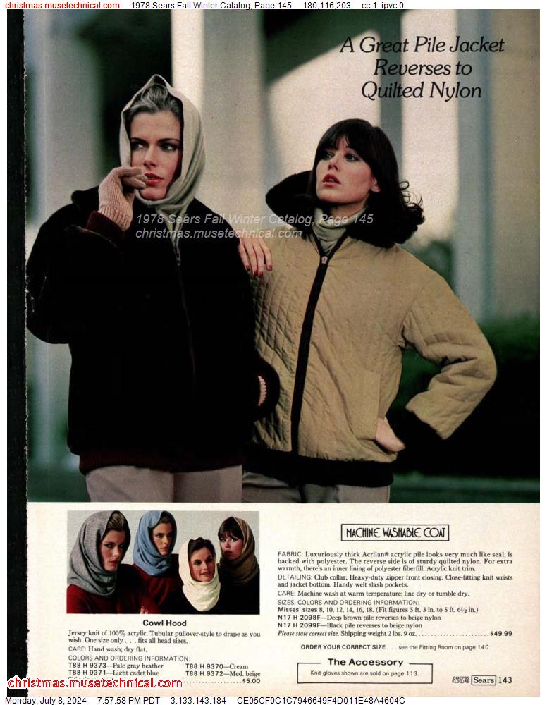 1978 Sears Fall Winter Catalog, Page 145