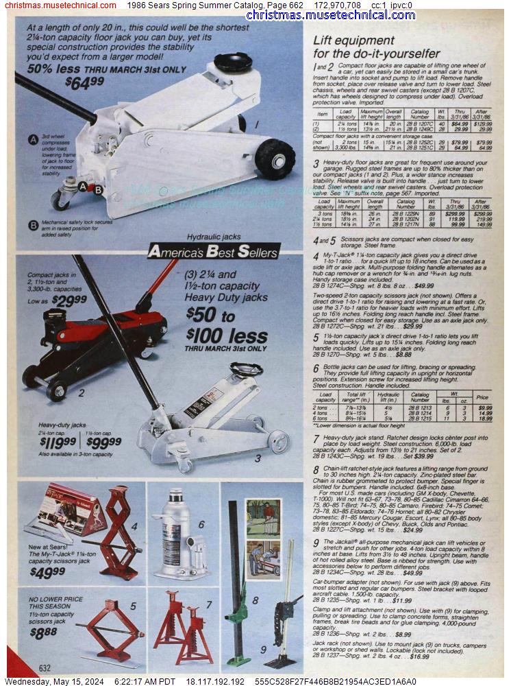 1986 Sears Spring Summer Catalog, Page 662