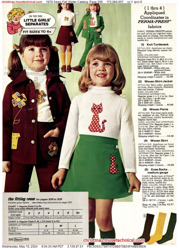 1976 Sears Fall Winter Catalog, Page 306