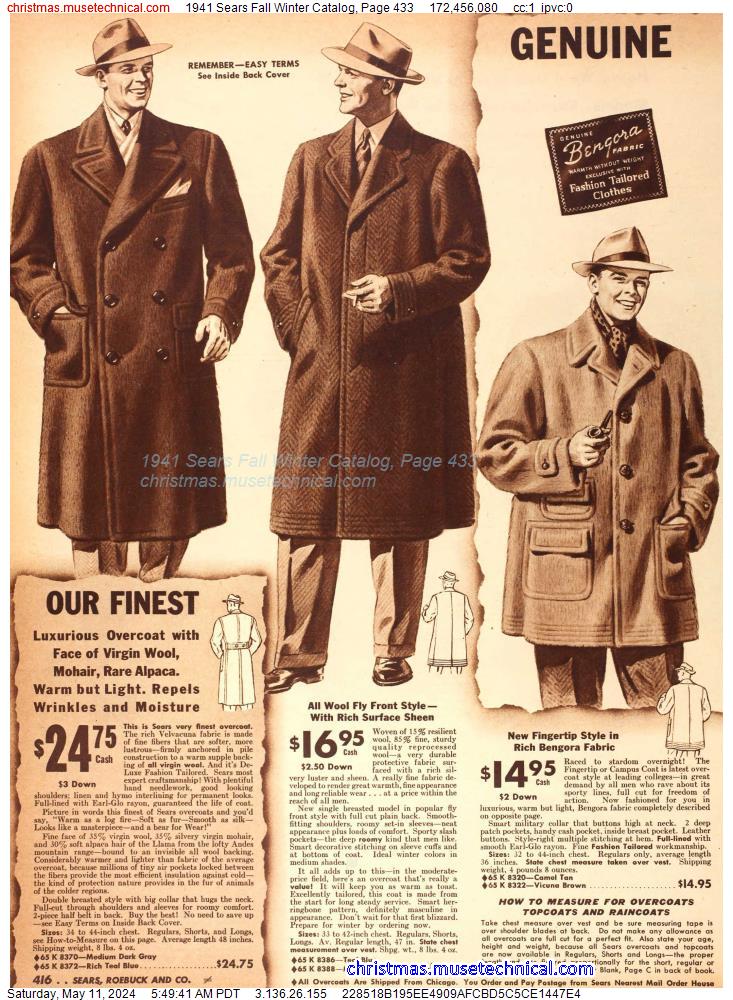 1941 Sears Fall Winter Catalog, Page 433