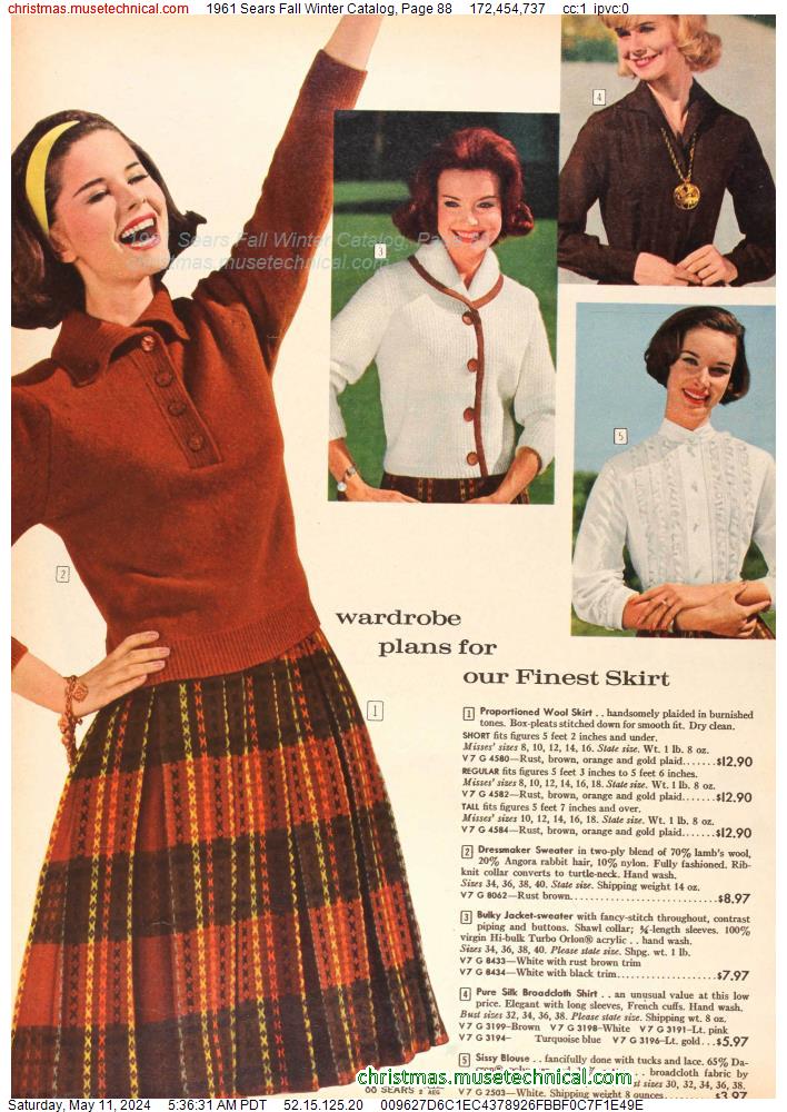 1961 Sears Fall Winter Catalog, Page 88 - Catalogs & Wishbooks