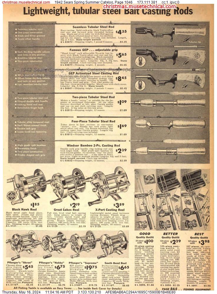 1942 Sears Spring Summer Catalog, Page 1046