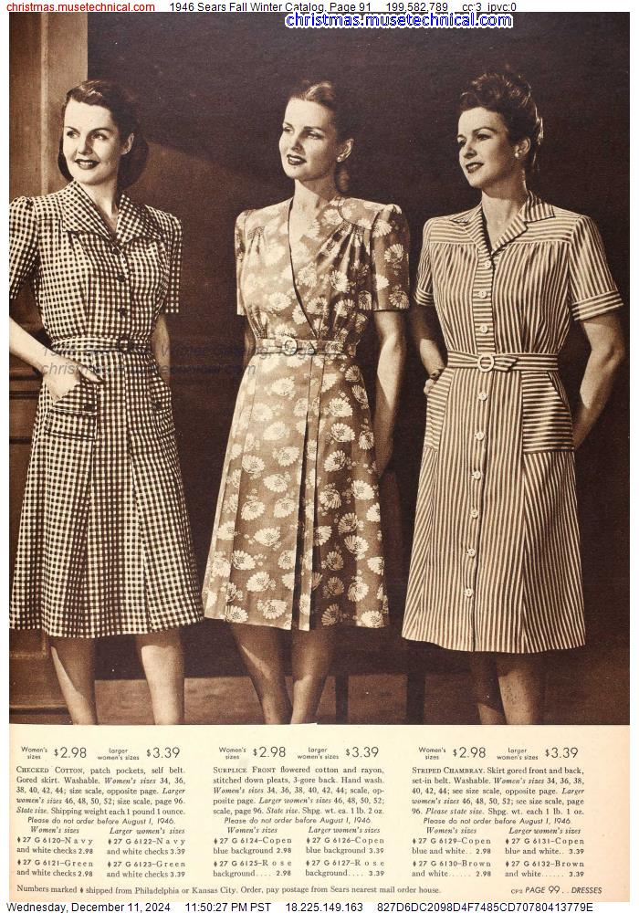 1946 Sears Fall Winter Catalog, Page 91