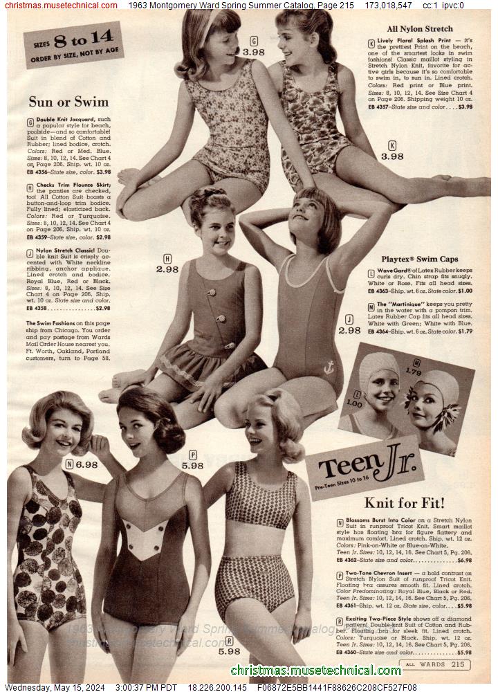 1963 Montgomery Ward Spring Summer Catalog, Page 215