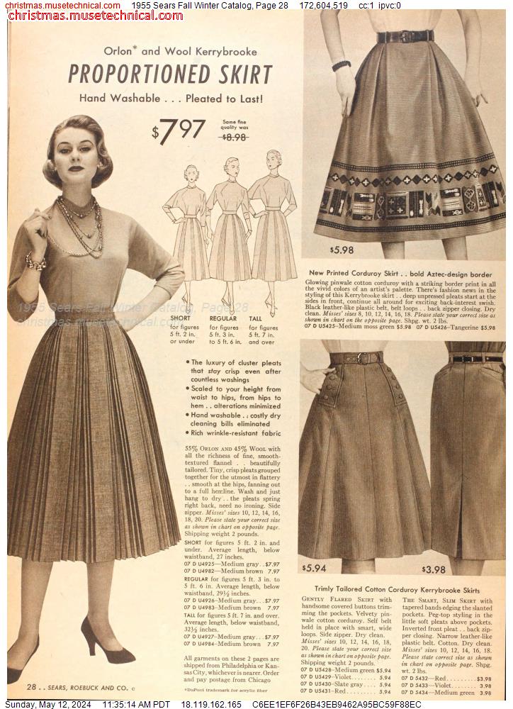 1955 Sears Fall Winter Catalog, Page 28