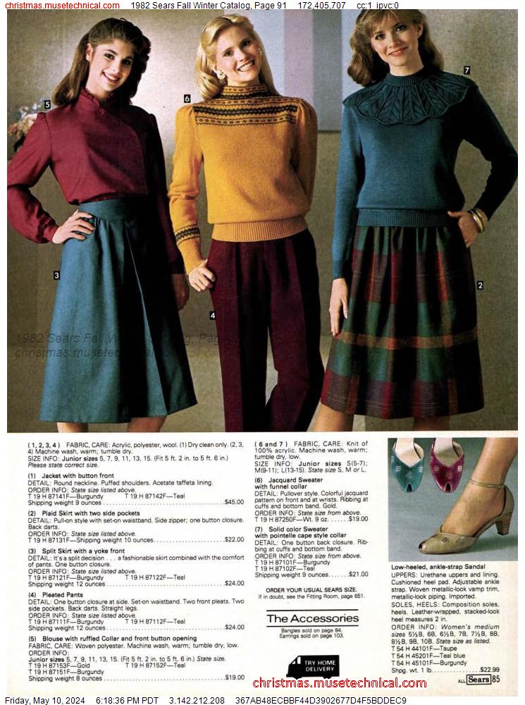 1982 Sears Fall Winter Catalog, Page 91