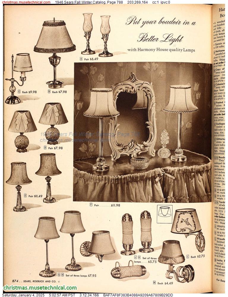 1946 Sears Fall Winter Catalog, Page 788