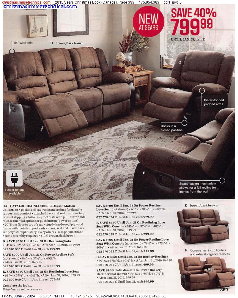 2015 Sears Christmas Book (Canada), Page 393