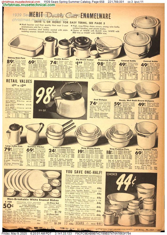1939 Sears Spring Summer Catalog, Page 658