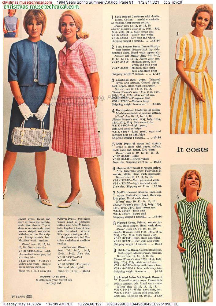 1964 Sears Spring Summer Catalog, Page 91