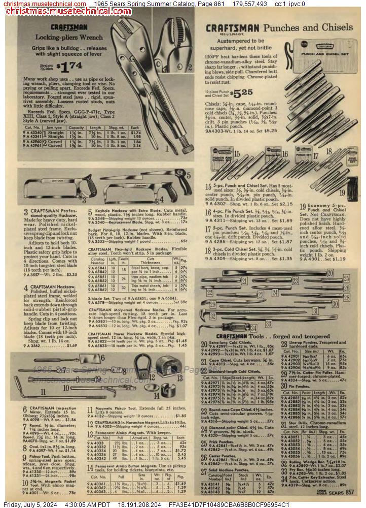1965 Sears Spring Summer Catalog, Page 861